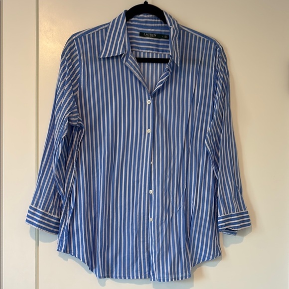 Lauren Ralph Lauren Other - Lauren Sheer Blue and White Striped Shirt